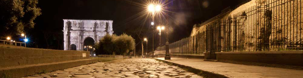 Arch of Constantine at night time